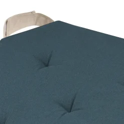 Lot de 4 galettes de chaise Duo velcro 38x38 cobalt lin