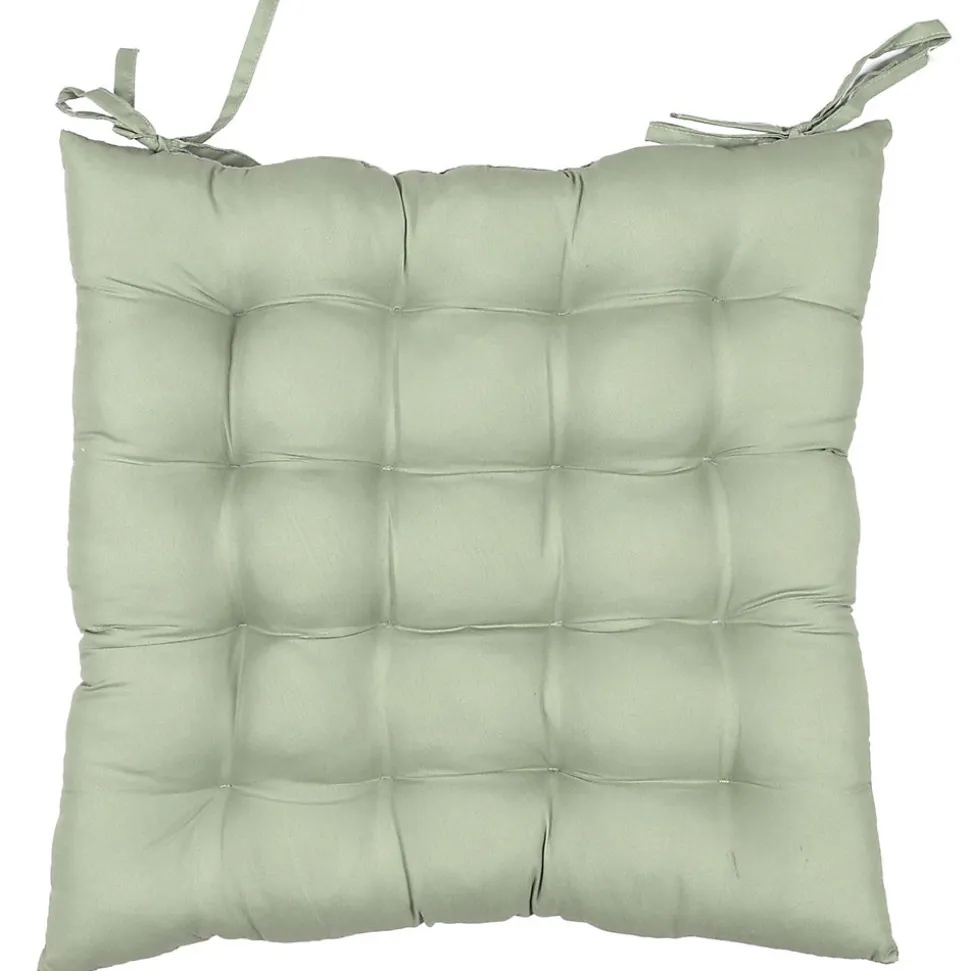Lot de 2 galettes de chaise deperlantes 40x40 cm ANTIBES vert