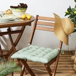 Lot de 2 galettes de chaise deperlantes 40x40 cm ANTIBES vert