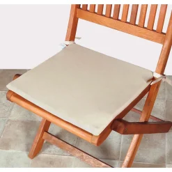 Lot de 6 galettes de chaise carrées 40x40 cm en coton