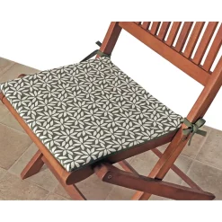 Lot de 2 galettes de chaise carrées 40x40cm en Kaki pour un Confort Élégant