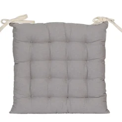 Lot de 6 galettes de chaise bicolores 40x40cm - Beige et Gris, Confort et Élégance DYLREV