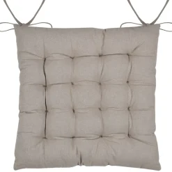 Lot de 4 galettes de chaise réversible coton HEMERA