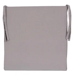 Lot de 4 galettes de chaise carrées 40x40cm en gris pour un intérieur élégant et confortable