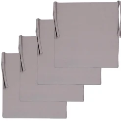 Lot de 4 galettes de chaise carrées 40x40cm en gris pour un intérieur élégant et confortable