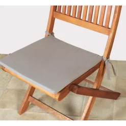 Lot de 4 galettes de chaise carrées 40x40cm en gris pour un intérieur élégant et confortable