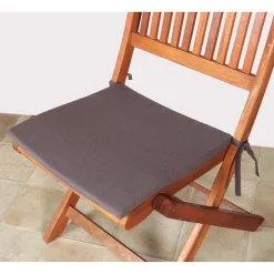 Lot de 6 galettes de chaise carrées 40x40cm en anthracite pour un confort élégant