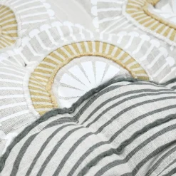 Lot de 4 galettes de chaise réversible coton YUKI