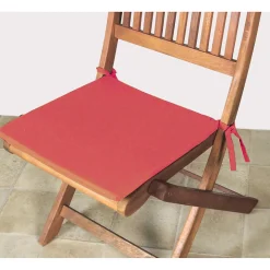 Lot de 2 galettes de chaise carrées 40x40cm en terracota - Confort et style pour votre intérieur