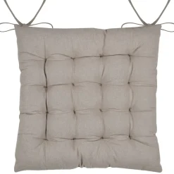 Lot de 4 galettes de chaise en coton HEMERA écru