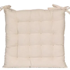 Lot de 2 Galettes de Chaise Bicolores 40x40cm en Beige et Gris - DYLREV