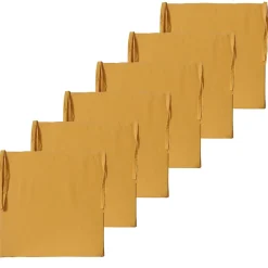 Lot de 6 galettes de chaise carrées 40x40cm en jaune - Confort et Élégance