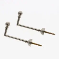 Lot de 2 Gonds Boule de 80mm en Nickel Mat pour tringles à rideaux - BOULET