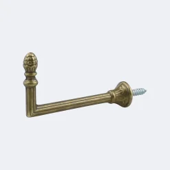 Lot de 2 Gonds Graine de 85mm en Laiton Patiné pour tringles à rideaux - BOULET