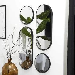Lot de 4 miroirs ronds et ovales