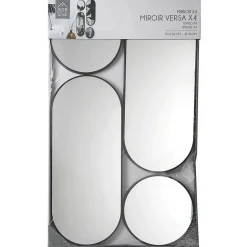 Lot de 4 miroirs ronds et ovales
