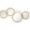 Lot de 4 miroirs ronds muraux dia. 30, 24, 21 cm crochet visserie incluse métal