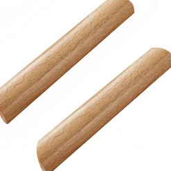 Lot de 10 Poignées de Placard en Bois Forme Éventail Poignée pour Meuble Tiroir avec Vis Entraxe 160mm