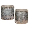 Lot de 2 Pots Décoratifs Jars, Bleu, Verre, 9x9x8,5 cm, Seven Design