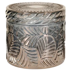 Lot de 2 Pots Décoratifs Jars, Bleu, Verre, 9x9x8,5 cm, Seven Design