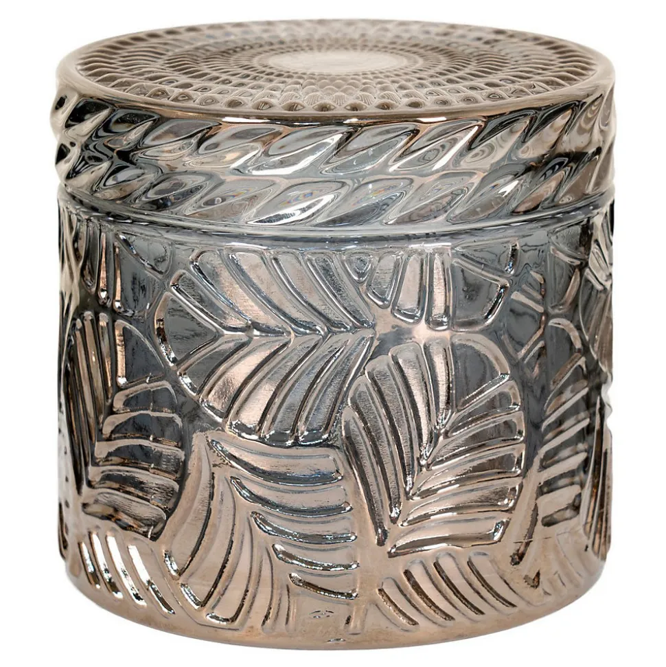 Lot de 2 Pots Décoratifs Jars, Bleu, Verre, 9x9x8,5 cm, Seven Design