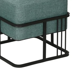 Lot de 2 poufs empilables Tas multifonctionnel carré vert en.casa