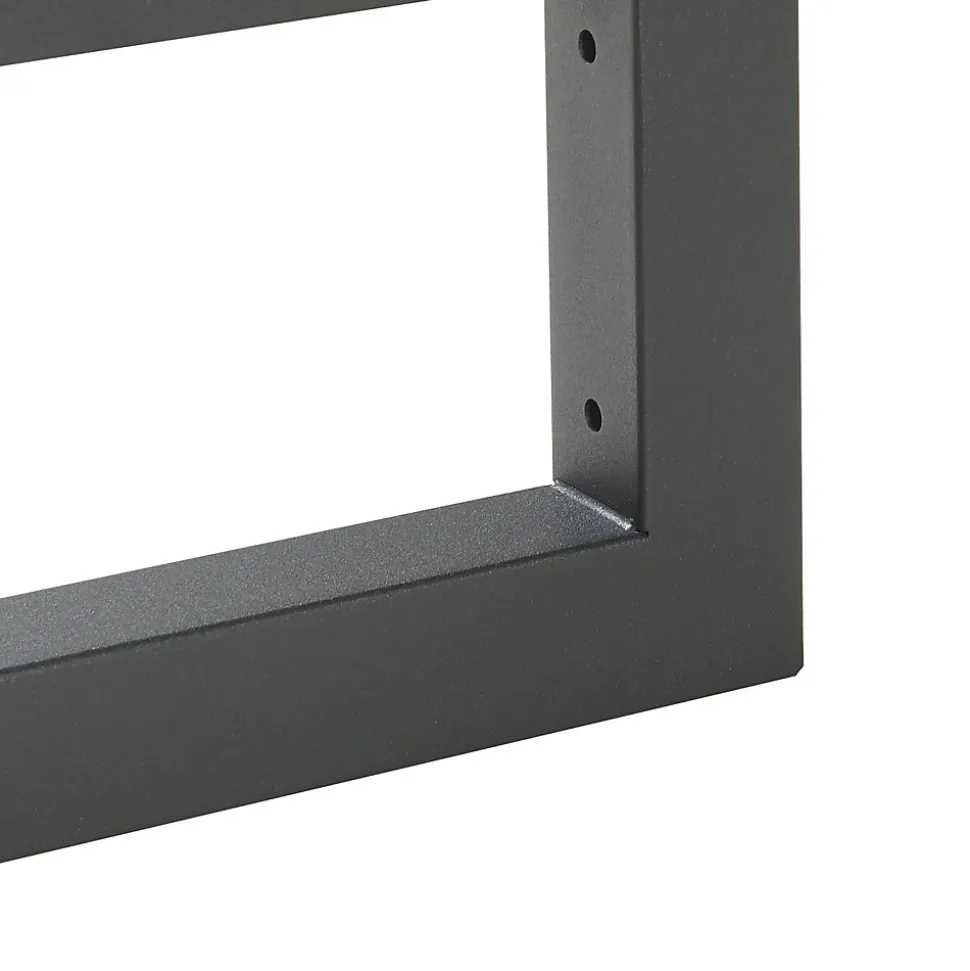 Lot de 2 équerres d'étagère Hawangen acier 45 x 20 cm noir en.casa