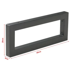 Lot de 2 équerres d'étagère Hawangen acier 40 x 20 cm noir en.casa