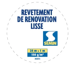 Lot de 3 Revêtements de Rénovation Lisse à Peindre Semin - Rouleau de 25 x 1 m