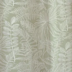 Lot de 2 Rideaux à Œillets, 140x240cm, Olive et Ecru, Motif Jungle Tropical, Collection Mambo, CMADECO