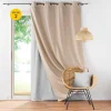 Lot de 2 Rideaux occultant/thermique/phonique doublure amovible 140 x 260 cm Coverline Beige