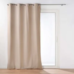 Lot de 2 Rideaux occultant/thermique/phonique doublure amovible 140 x 260 cm Coverline Beige