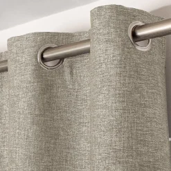 Lot de 2 rideaux à oeillets, obscurcissant, 140x240 cm, beige naturel chiné, collection Natté, CMADECO