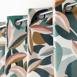 Lot de 2 rideaux a oeillets 140 x 260 cm polyester imprimé Lavinia