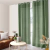 Lot de 2 Rideaux avec Œillets, Vert Argile, 140x240cm, 100% polyester, Collection ZOE, CMADECO