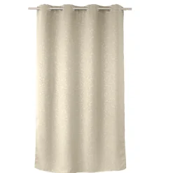 Lot de 2 rideaux occultants avec oeillets, 140x240cm, ivoire, collection Arabesque, CMADECO