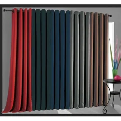 Lot de 2 rideaux occultant thermique piment 140 x 260 cm