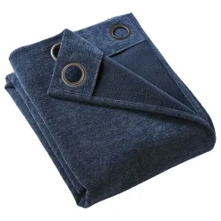 Lot de 2 rideaux occultants phoniques et thermiques doublés polaire 