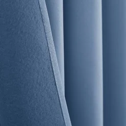 Lot de 2 rideaux occultant phonique et thermique doublé polaire "Arctique" Bleuet