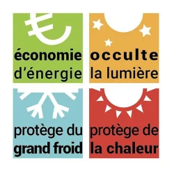 Lot de 2 rideaux occultant phonique et thermique doublé polaire