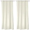 Lot de 2 rideaux thermique avec oeillets, écru, 135x180cm, 100% polyester, collection Glacier, CMADECO