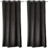 Lot de 2 rideaux thermique avec oeillets, gris foncé, 135x180cm, 100% polyester, collection Glacier, CMADECO