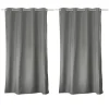 Lot de 2 rideaux thermique avec oeillets, gris clair, 135x180cm, 100% polyester, collection Glacier, CMADECO