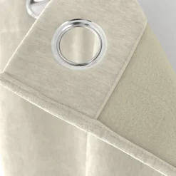 Lot de 2 Rideaux Thermique avec Œillets, Ecru, Grande Hauteur, 140x260cm, Velours, Collection Velvet, CMADECO