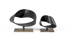 Lot de 2 sculptures décoratives en métal