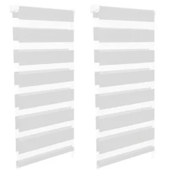 Lot de 2 stores enrouleurs zébrés jour nuit l.55 x H. max 170 CM blancs