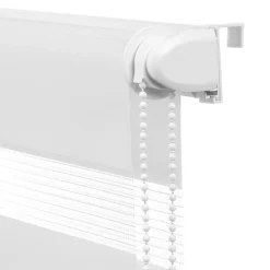 Lot de 2 stores enrouleurs zébrés jour nuit l.45 x H. max 170 CM blancs