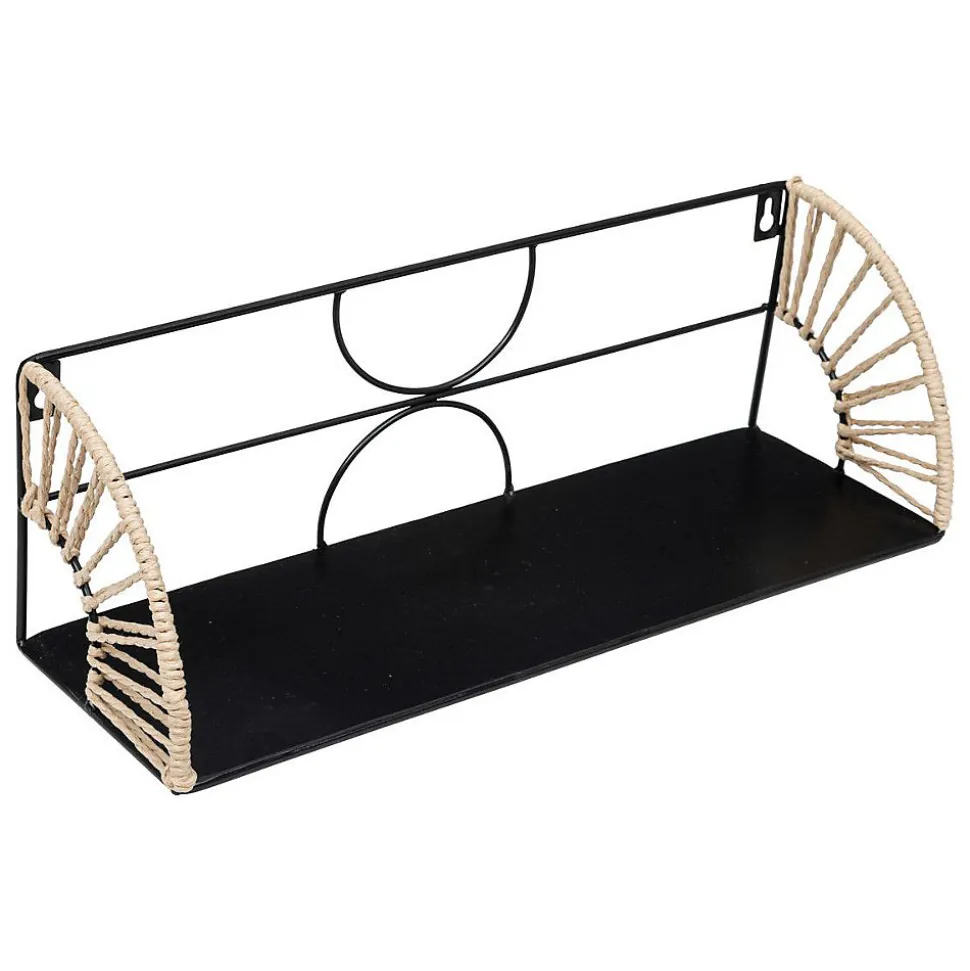 Lot de 2 étagères Mileva en métal L37/42cm noir - Atmosphera