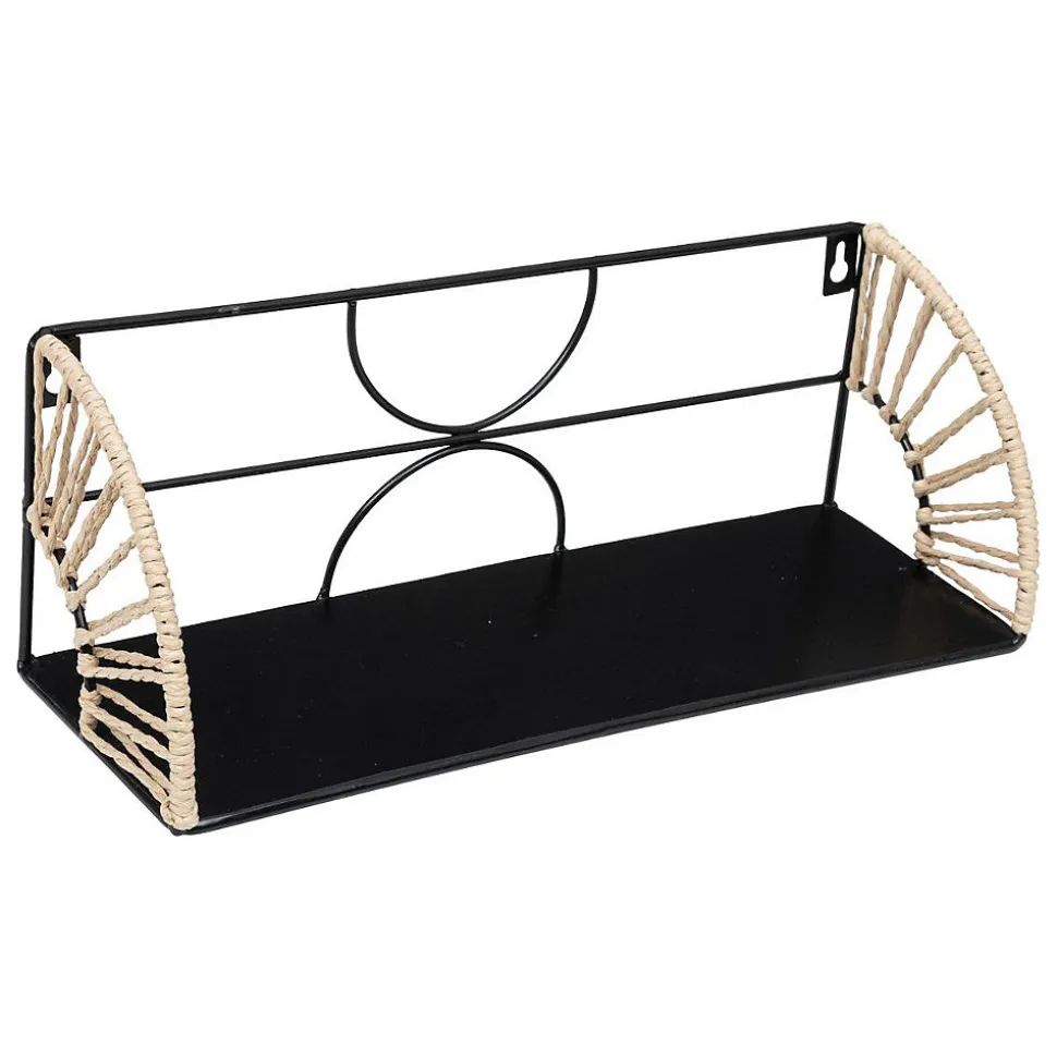 Lot de 2 étagères Mileva en métal L37/42cm noir - Atmosphera