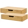 Lot de 2 étagères murales Bokn 40 x 24 x 8 cm naturel en.casa